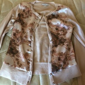 Pink hues patterned cardigan